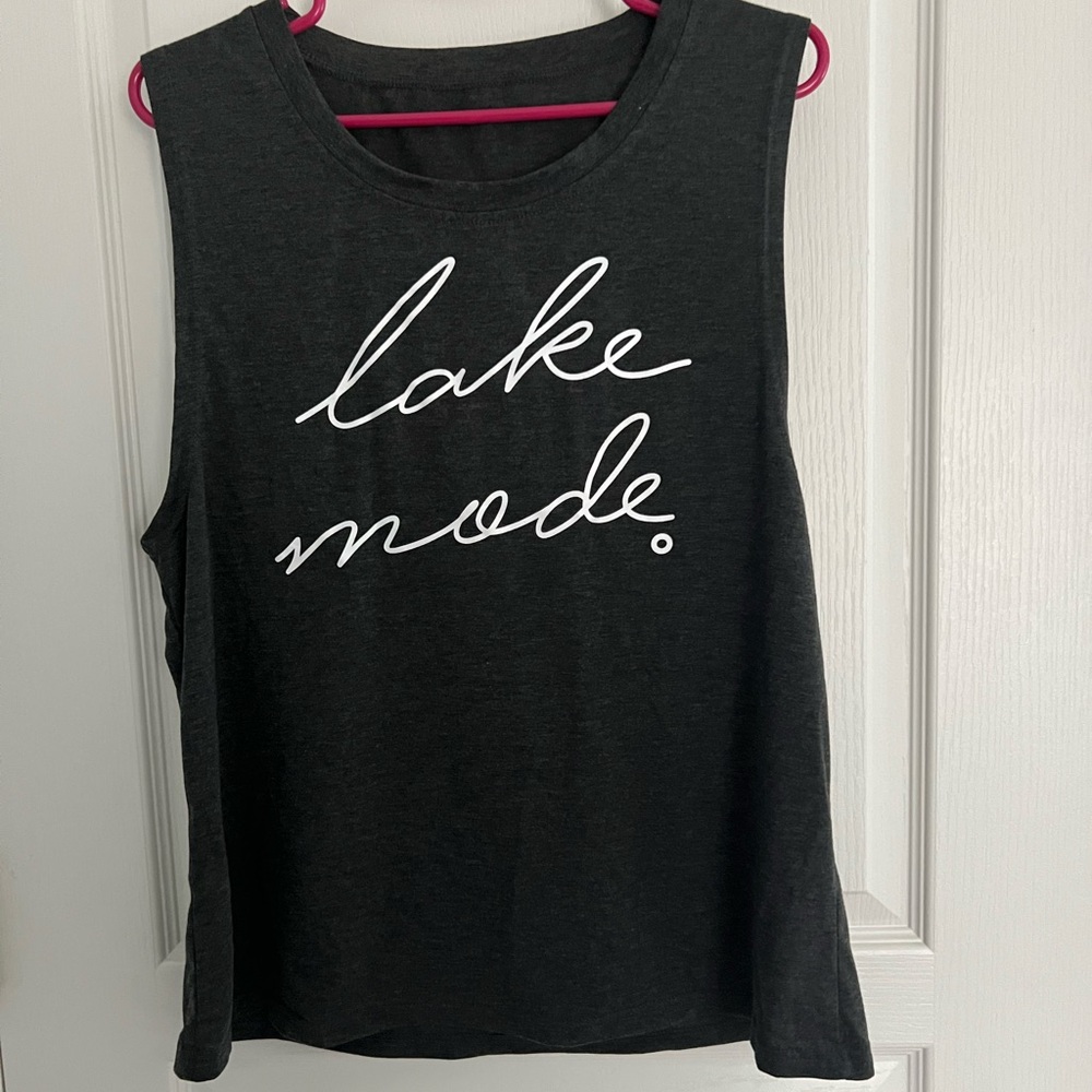Dark Gray 'Lake Mode' Sleeveless Top